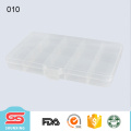 best price transparent compartment box small parts organizer with lock